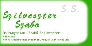 szilveszter szabo business card